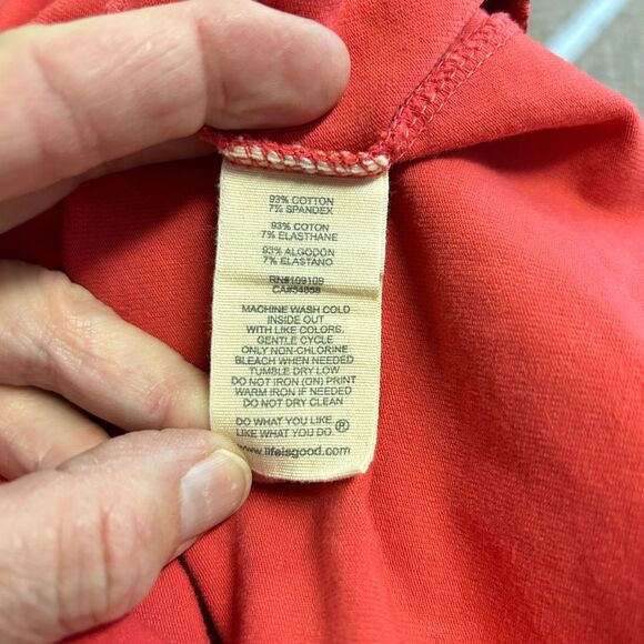 Life Is Good Orange Geo Print Sleeveless Surplice V-Neck Active Mini Dress Sz 4 - Picture 8 of 11